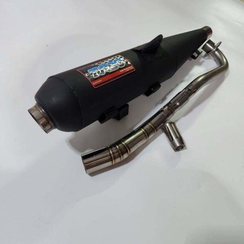 Ống xả Turbo đèn LED Cá voi wave125 nguyên bản cổ lò xo 2023, phích cắm bằng thép không gỉ, bóng âm thanh miễn phí *** cổ 26 out 35 dùng cho đua xe