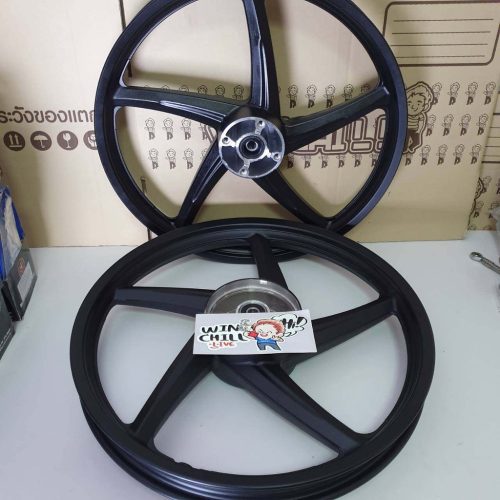 Vành hợp kim màu đen cá voi wave110i/wave125 17 ** 5 thân chính hãng ** hoa văn nguyên bản wave110i mới 2009-2020 ổ trục bánh xe chống bụi sóng hợp kim 110i