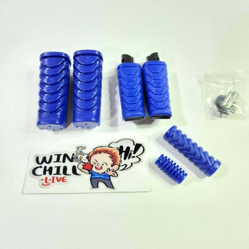 Chân ghế trước màu xanh dương chân cao su khởi động chân bánh răng Bộ 4 chân có thể phù hợp với tất cả các xe Wave