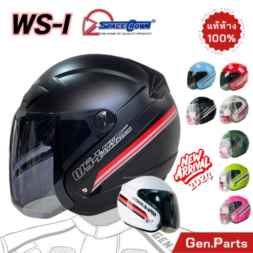 Mũ bảo hiểm SPACE CROWN nửa Mũ bảo hiểm Mũ bảo hiểm WS toàn màu đen mờ trắng xanh đen sáng bóng xanh xám hồng xanh lam Mũ bảo hiểm-I