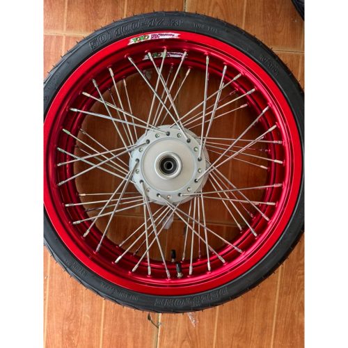 Bộ bánh xe với bánh xe kỹ thuật số Wave 110i 2021-2022 mi lốp trục đồng yogo bên ngoài trong ổ bi w110i, 125r, Wave 125i kính chắn gió Wave 100Subox