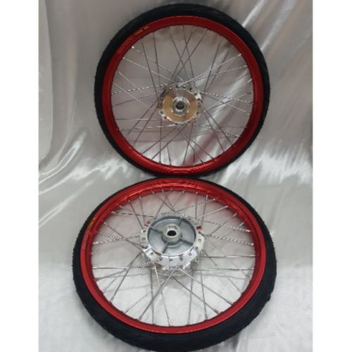 Wave Bộ bánh xe 110i, Bộ Bánh Xe Cá voi w125i Bộ trục bánh xe banci mạ với cao su bên trong