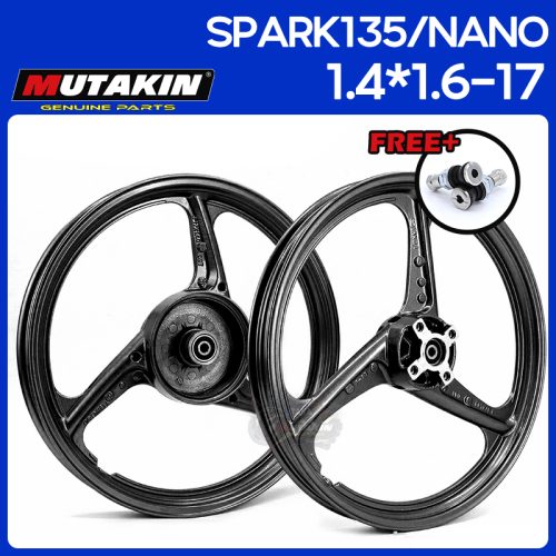 MUTAKIN bánh xe hợp kim 3 chấu chính hãng với ổ bi cho Spark135 spark135i Nano spark115 Jupiter Sight SS2 Y110 100S