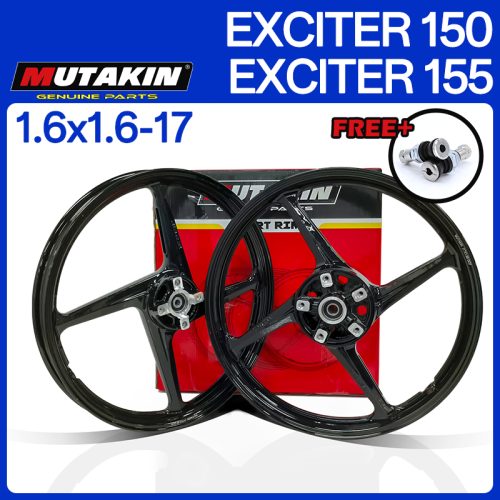 MUTAKIN vành bánh xe 17 bằng hợp kim 404 cho exciter150 exciter155 vva (bánh trước 4 lỗ) 1.6×1.6-17 Plus vòng bi miễn phí, Giao hàng nhanh đúng hẹn