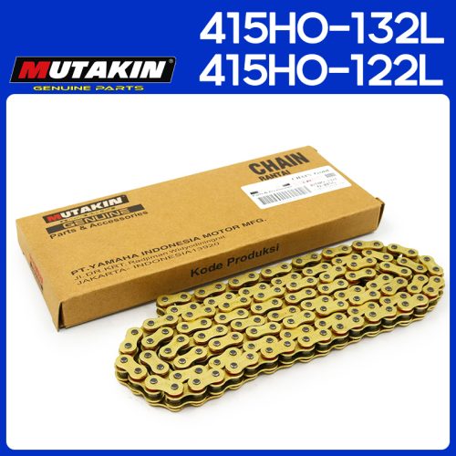 MUTAKIN dây xích xe máy 415ho 132 và 122 mặt hàng màu vàng bên ngoài