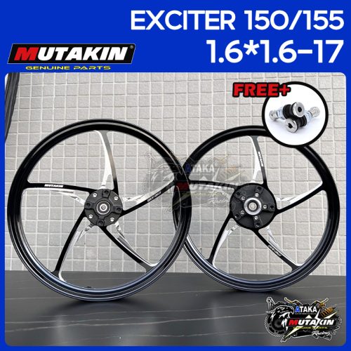 MUTAKIN X5 CNC rim YAMAHA exciter150/155vva Bộ chuyển đổi Bộ chuyển đổi bánh trước và sau có thể tháo rời 1.6×1.6-17