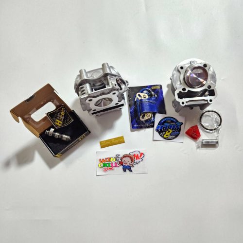 Bộ 4 món áo sơ mi, size 59 MIO / FINO, mẫu CARBU + nắp van + cam hẹn sự phan + cổ áo đầu tiên, 8 nút, màu xanh dương + sticker.