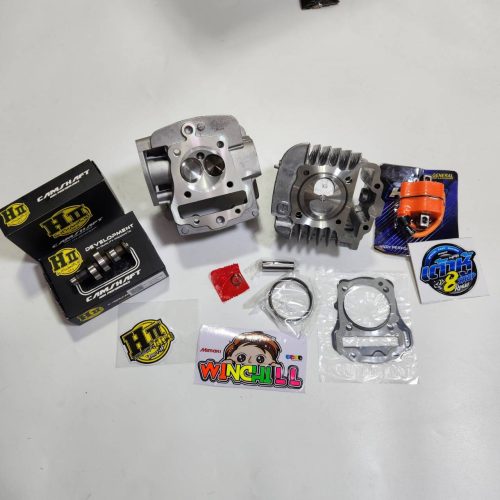 Bộ 4 món áo sọc, 56 con lươn WAVE110i 2009-2018 + nắp van + cam Heng Suphan + cổ phụ 8 rãnh màu cam.