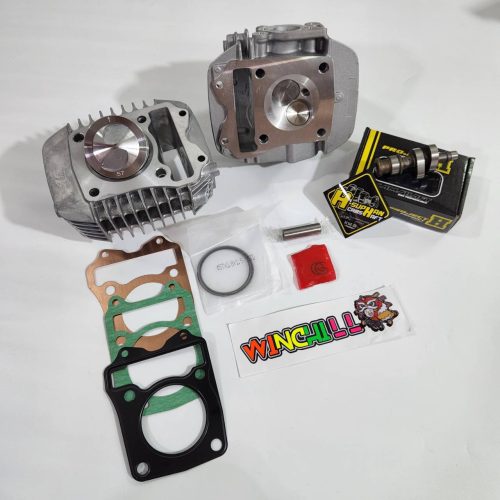 Bộ 5 món cực kỳ hấp dẫn, áo hút W125 cá voi 2012-2020, ống 57 + van hơi 28, van xả 24 + phớt đồng + phớt chân áo + cam hút vàng.