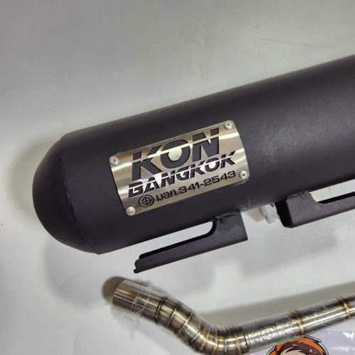 [KON BANGKOK biển hiệu thép không gỉ cho xe PCX 2015-2017, bao gồm ống xả và ống hút, có lưới bảo vệ âm thanh, có logo. Cho xe cũ và xe mới]