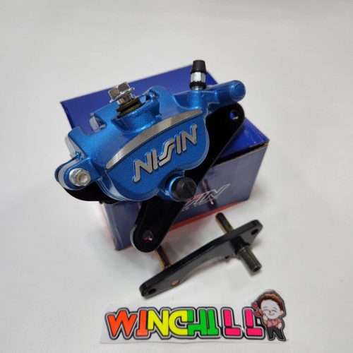 Bơm dưới, bơm Nishishin, công việc CNC, phiên bản mới nhất, có chân để 2 chân, có thể lựa chọn để lắp đặt theo từng dòng xe, màu xanh dương WAVE110i / WAVE125 cá voi / WAVE125R / WAVE125S / WAVE125 đèn xi nhan / WAVE100S.