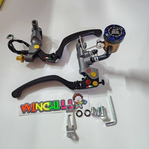 Một cặp bơm dầu ARS ก.ขาว + chân thép không gỉ + inox + nắp DAY8.1 màu xanh dương cho WAVE / PCX / MSLAZ / X1 / DASH / LS / TENA / NOVA-RS / NOUVO-MX / MIO.