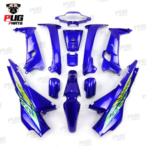 [PUGParts bộ phận màu Wave100 cũ (bộ 13 mảnh) màu xanh dương, Wave100/110 cũ, đèn pha đôi/đèn pha đơn, bộ màu Wave100 cũ, bộ màu Wave100]